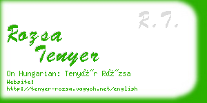 rozsa tenyer business card